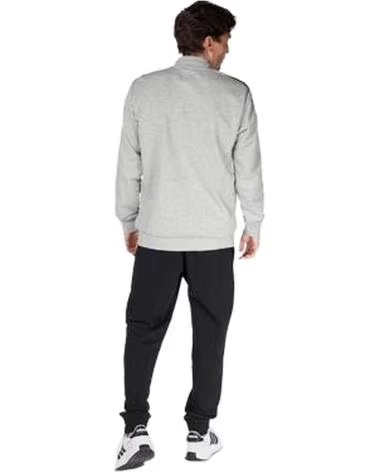 AGASALHO ADIDAS 3 LISTRAS FT TT TS IC6748 CINZA E PRETO NEGRO
