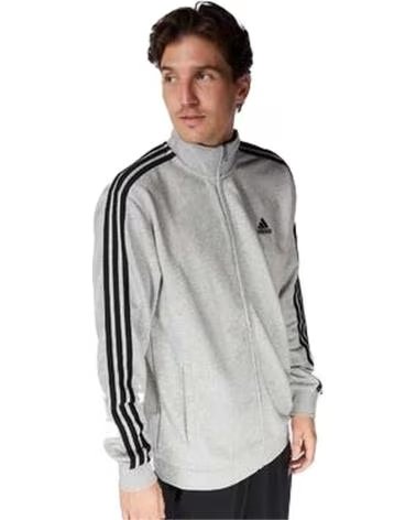 AGASALHO ADIDAS 3 LISTRAS FT TT TS IC6748 CINZA E PRETO NEGRO