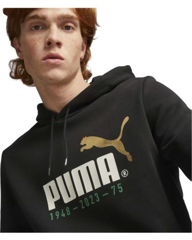 PUMA SUDADERA LOGO CELEBRATION HOODIE 676021-01 NEGRO