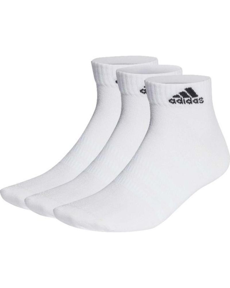 LOT DE 3 CHAUSSETTES COURTES ADIDAS HT3468 BLANCHES BLANCO