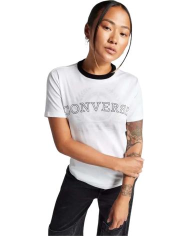 CONVERSE WHITE SHORT SLEEVE T-SHIRT WITH LARGE LOGO