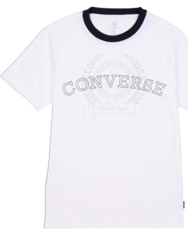 CONVERSE WHITE SHORT SLEEVE T-SHIRT WITH LARGE LOGO