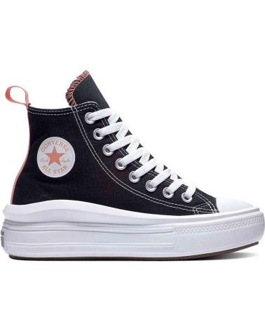 Deportivas de Mujer y Niña CONVERSE BOTIN PISO GORDO LONA NEGRO