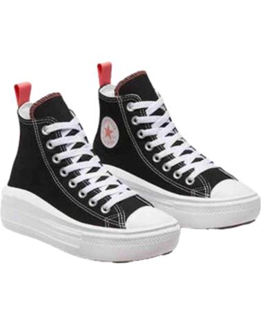Deportivas de Mujer y Niña CONVERSE BOTIN PISO GORDO LONA NEGRO