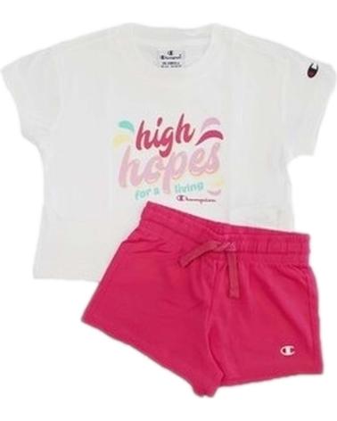 CONJUNTO CHAMPION CURTO BRANCO E ROSA