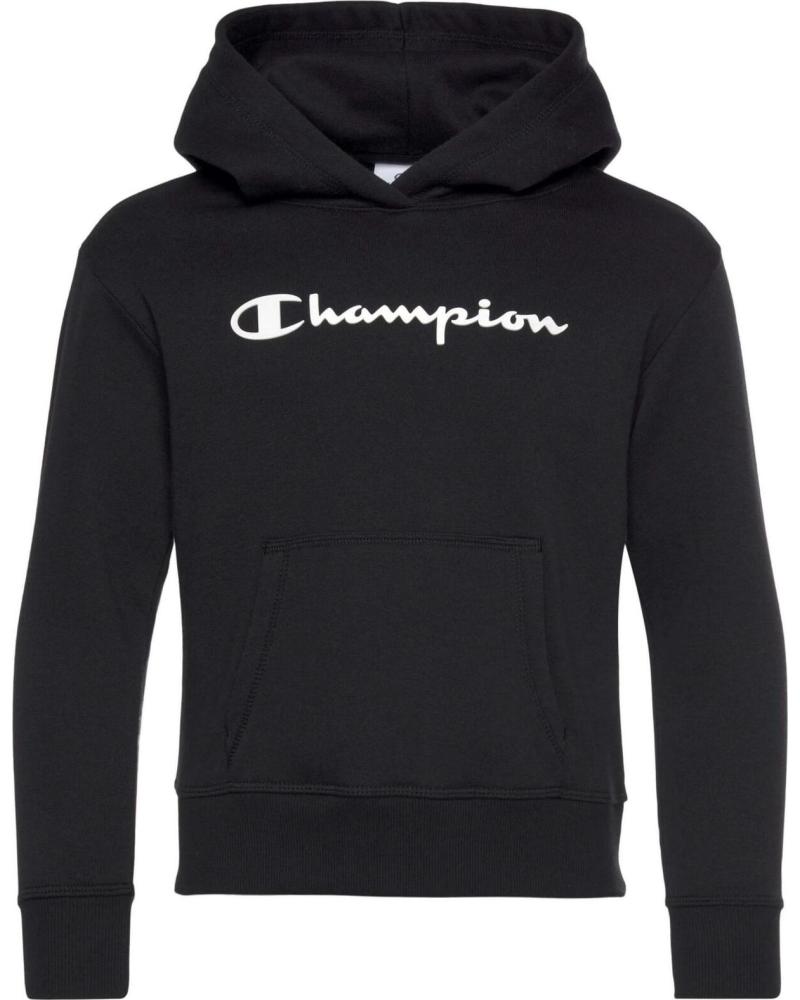 SUDADERA CON CAPUCHA NEGRA CHAMPION PARA NIÑO - MODELO N C-CAP N