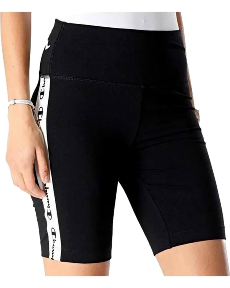 CHAMPION BLACK CYCLING SHORTS WITH SIDE LOGO BAND