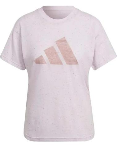 ADIDAS T-SHIRT DE MANGA CURTA COM LOGOTIPO GRANDE ROSA
