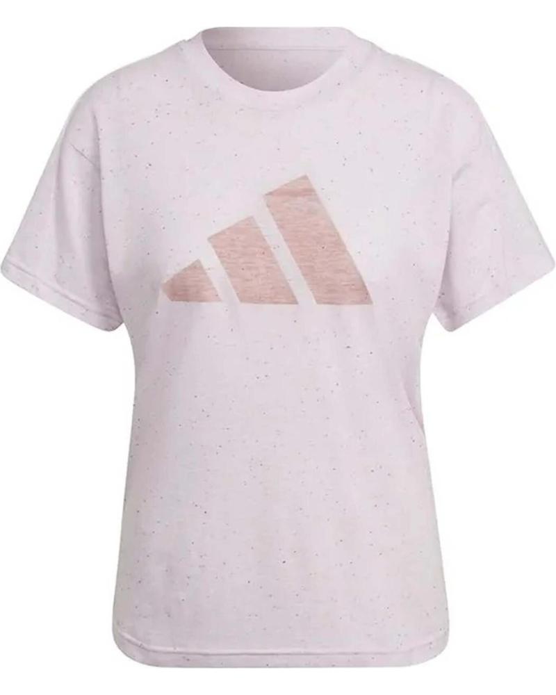 ADIDAS T-SHIRT DE MANGA CURTA COM LOGOTIPO GRANDE ROSA