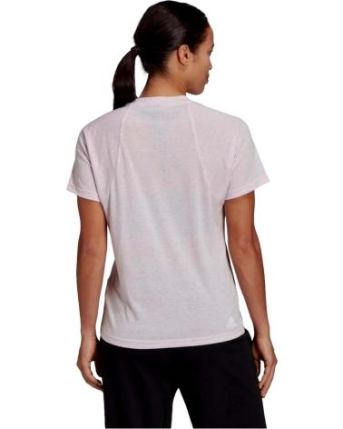 ADIDAS T-SHIRT DE MANGA CURTA COM LOGOTIPO GRANDE ROSA