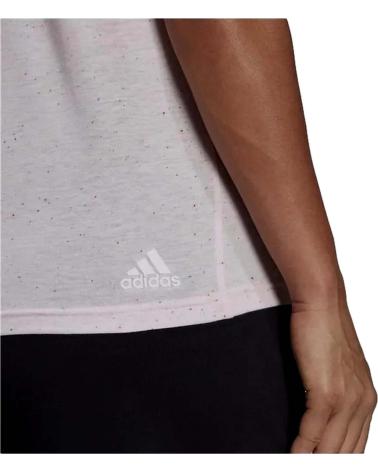 ADIDAS T-SHIRT DE MANGA CURTA COM LOGOTIPO GRANDE ROSA