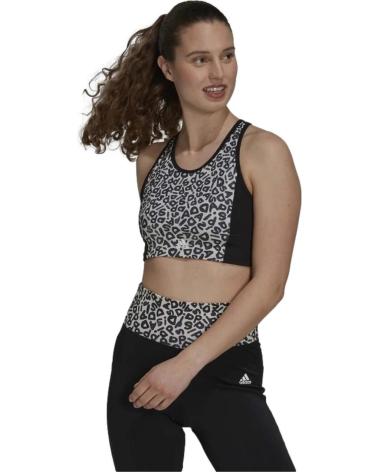 ADIDAS TOP ESPORTIVO ESTAMPA LEOPARDO GS6339 PRETO BRANCO NEGRO BLANCO