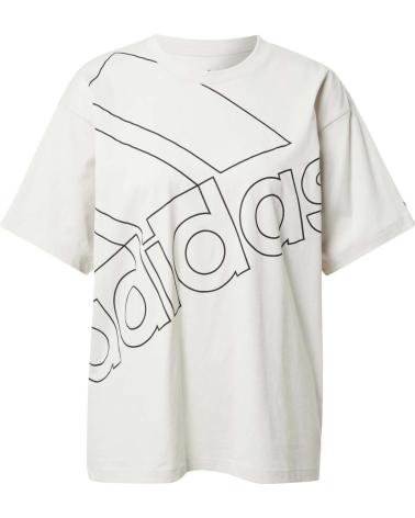 ADIDAS CAMISETA SPORTSWEAR BEGE COM LOGOTIPO GRANDE BEIGUE