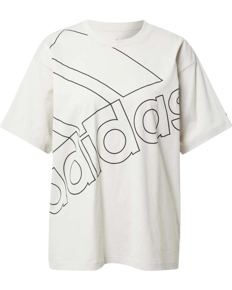 ADIDAS CAMISETA SPORTSWEAR BEGE COM LOGOTIPO GRANDE BEIGUE