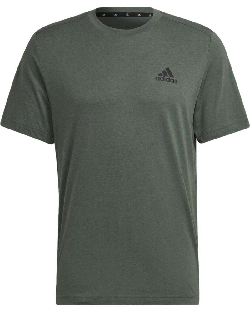 T-SHIRT DE SPORT ADIDAS VERT À MANCHES COURTES POUR HOMME