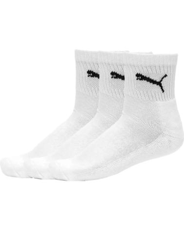 CHAUSSETTES PUMA SHORT CREW BLANCHES - LOT DE 3 PAIRES