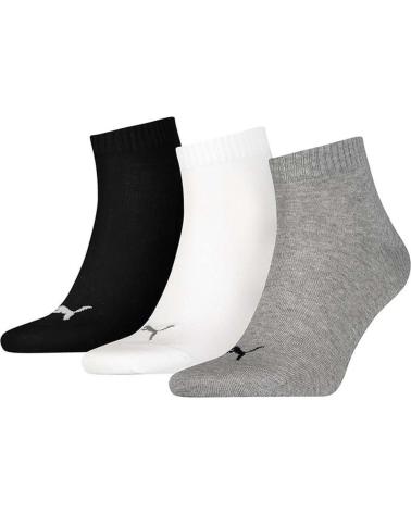 PUMA DOBOTEX - PACK DE 3 MEIAS CURTAS ESPORTIVAS MASCULINAS (PRETO, BRANCO, CINZA) GRIS