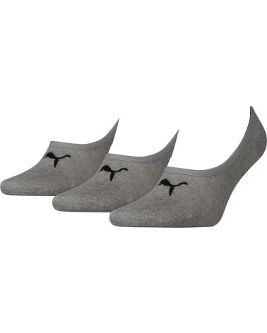 PUMA CHAUSSETTES COURTES INVISIBLES FOOTIE UNISEXES GRISES