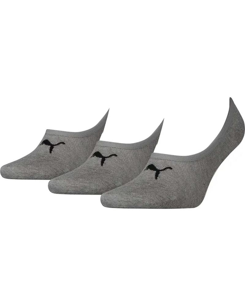 PUMA CHAUSSETTES COURTES INVISIBLES FOOTIE UNISEXES GRISES