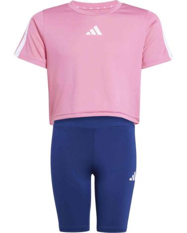 ADIDAS CONJUNTO DE FITNESS JG TR-ES JJ5043 ROSA AZUL