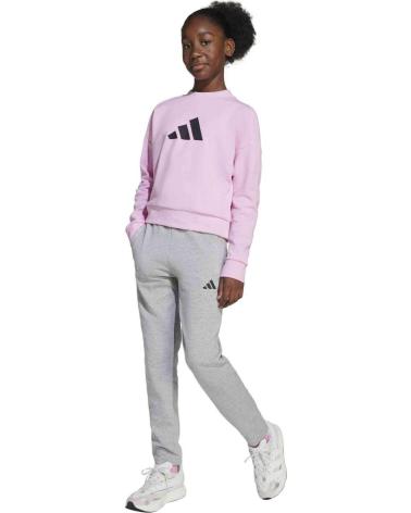 ADIDAS JG LOGO SPORT TRACKSUIT JJ4800 PINK GREY ROSA GRIS