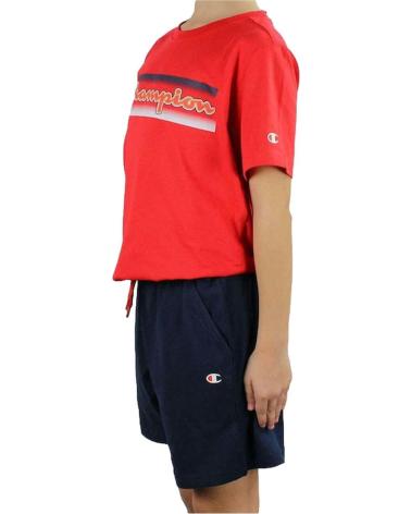 CHAMPION SPORTS SET FOR KIDS - RED T-SHIRT AND BLUE SHORTS