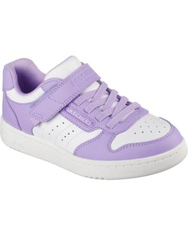 SKECHERS QUICK STREET 310241L-WLV BLANC LILAS BLANCO LILA