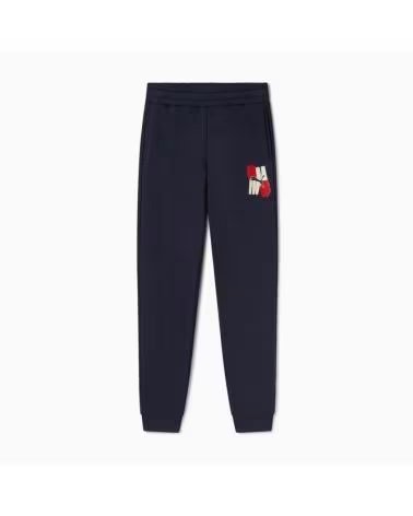 PANTALONI LUNGHI PUMA ESS GRAPHIC SWEATPANTS 686898-75 BLU MARINO 75