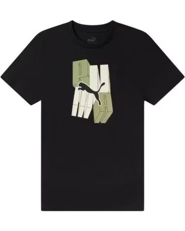 PUMA CAMISETA DE MANGA CORTA EN PARA NINOS NEGRO