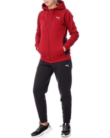 PUMA CHANDAL CLASIC HOODED 683035-13 GRANATE NEGRO