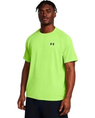 T-SHIRT UNDER ARMOUR UA TECH 1382796-304 VERDE MANICA CORTA VERDE