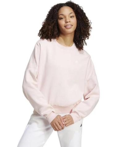 FELPA ADIDAS W SL FC SWT ROSA SANPIN-WHITE GIROCOLLO SANPIN-WHITE