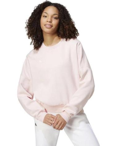 FELPA ADIDAS W SL FC SWT ROSA SANPIN-WHITE GIROCOLLO SANPIN-WHITE