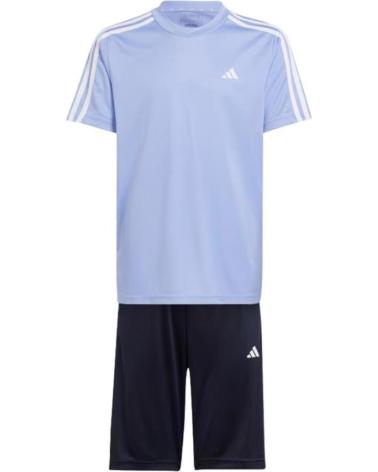 ENSEMBLE ADIDAS IV9584 : T-SHIRT ET SHORT BLEU AZUL