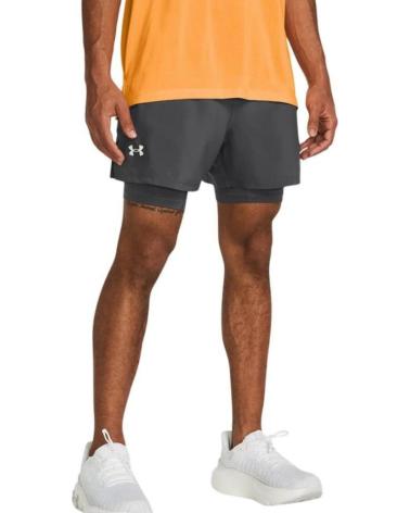 CALÇÕES DE CORRIDA 2 EM 1 UNDER ARMOUR CINZENTOS GRIS
