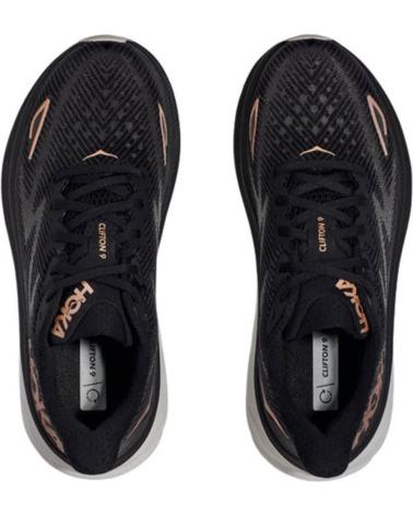 HOKA ZAPATILLAS CLIFTON 9 NEGRA 1127896-BRGL NEGRO