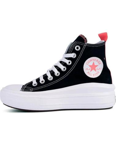 Deportivas de Mujer y Niña CONVERSE BOTIN PISO GORDO LONA NEGRO