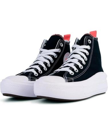 Deportivas de Mujer y Niña CONVERSE BOTIN PISO GORDO LONA NEGRO