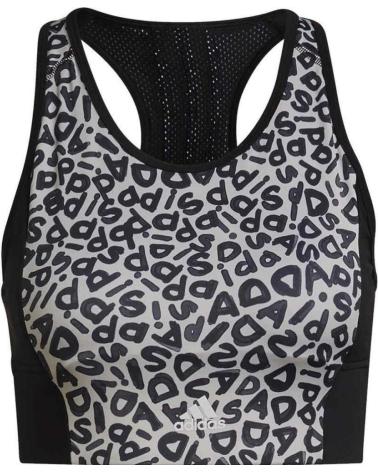 ADIDAS TOP DEPORTIVO ESTAMPADO LEOPARDO GS6339 NEGRO BLANCO NEGRO BLANCO