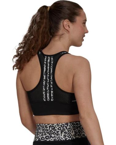 ADIDAS TOP ESPORTIVO ESTAMPA LEOPARDO GS6339 PRETO BRANCO NEGRO BLANCO