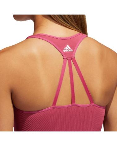 ADIDAS BRASSIÈRE DE SPORT ROSE AVEC BANDE LOGO BLANC ROSA