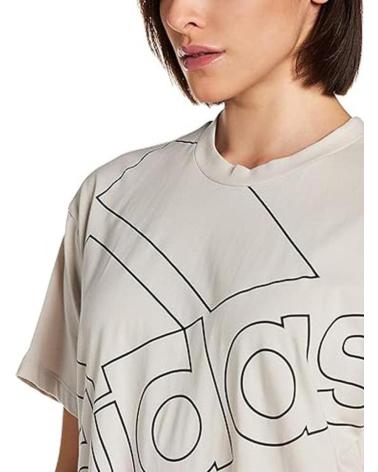 ADIDAS CAMISETA SPORTSWEAR BEGE COM LOGOTIPO GRANDE BEIGUE