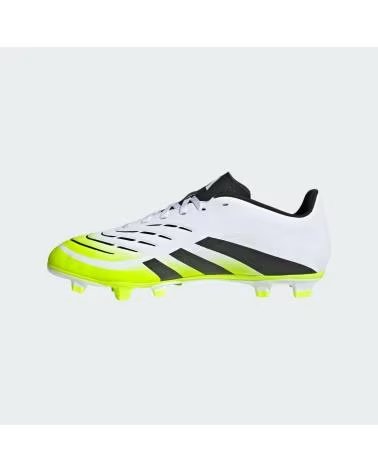 CHAUSSURES DE FOOTBALL ADIDAS PREDATOR CLUB FG/MG BLANC NOIR JAUNE FLUO F25 AMARILLO