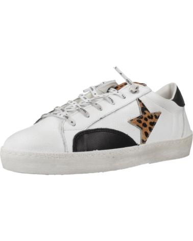 SAPATILHAS CETTI C1342SRA INV26 BRANCAS COM ESTRELA ANIMAL PRINT BLANCO