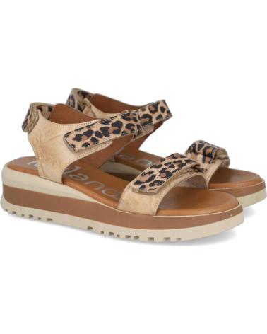 SUAVE BY LEYLAND PLATEAU-SANDALEN MD5403 ANIMAL PRINT BEIGE BEIGE