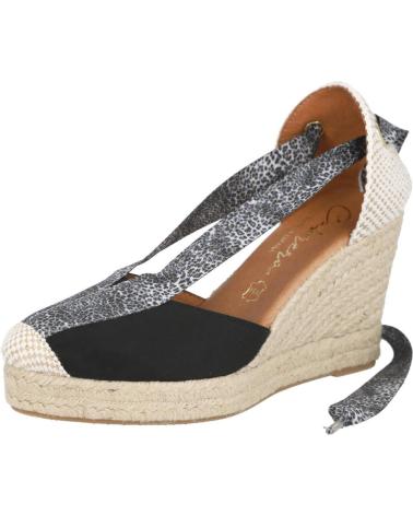 CABRERA 90-7 KEIL-ESPADRILLES SCHWARZ NEGRO