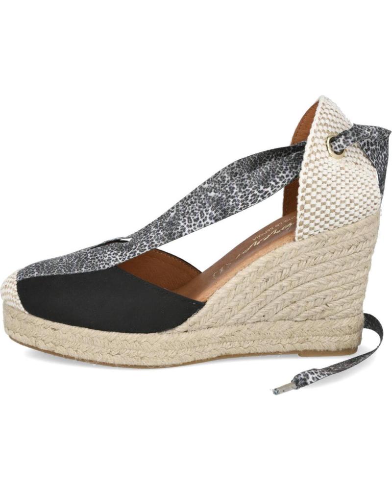 CABRERA 90-7 KEIL-ESPADRILLES SCHWARZ NEGRO