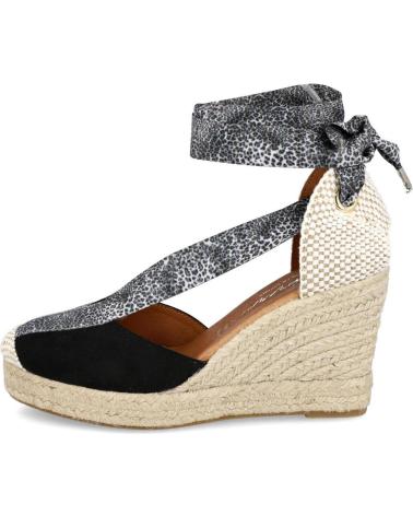CABRERA 90-7 KEIL-ESPADRILLES SCHWARZ NEGRO