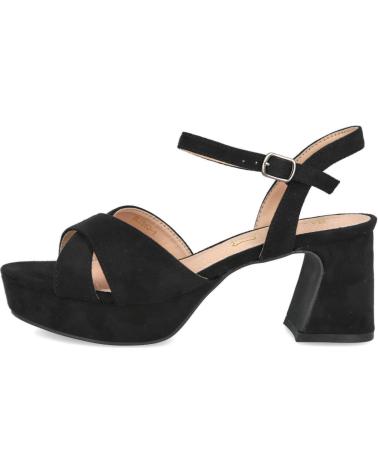 SANDÁLIAS DE SALTO L&R SHOES LR SHOES BL2592 PRETAS NEGRO
