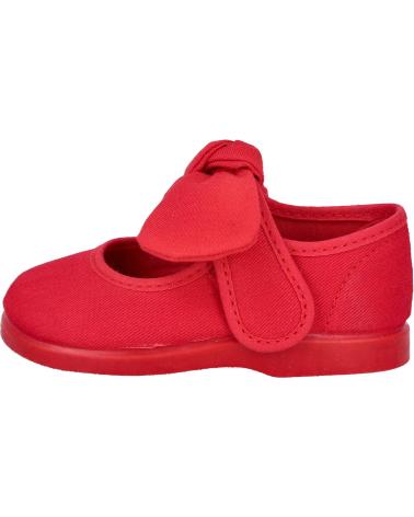 L&R SHOES 955-LAZO MERCEDITAS DE LONA ROJA ROJO